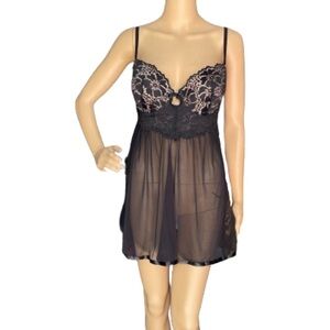 DAISY FUENTES BABY DOLL LINGERIE  Sz L
